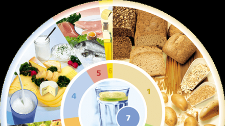 Wie gesunde Ernährung aussehen soll, versucht die Deutsche Gesellschaft für Ernährung mit ihrem "Ernährungskreis" zu erklären.