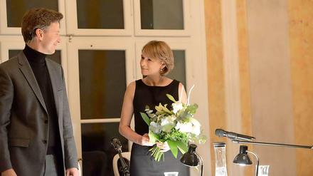 Mit Corinna Harfouch stand Robert Rauh schon dreimal auf der Bühne des Schlosses Schönhausen.
