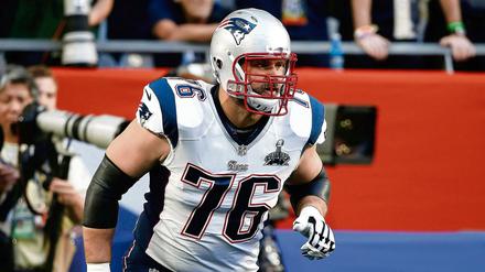 Dirk-Nowitzki-Effekt? Der Right Tackle von den New England Patriots, der Deutsche Sebastian Vollmer, soll die Zuschauer locken.