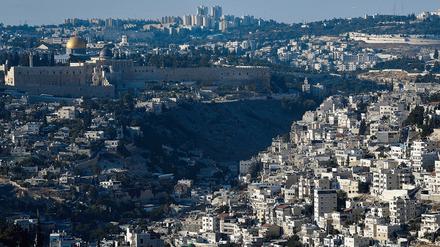 Blick auf Jerusalem, Tempelberg, Felsendom, Altstadt