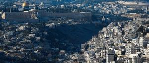 Blick auf Jerusalem, Tempelberg, Felsendom, Altstadt