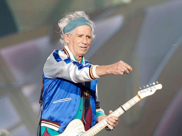 Keith Richards an der Gitarre bei einem Konzert mit den Rolling Stones 2014