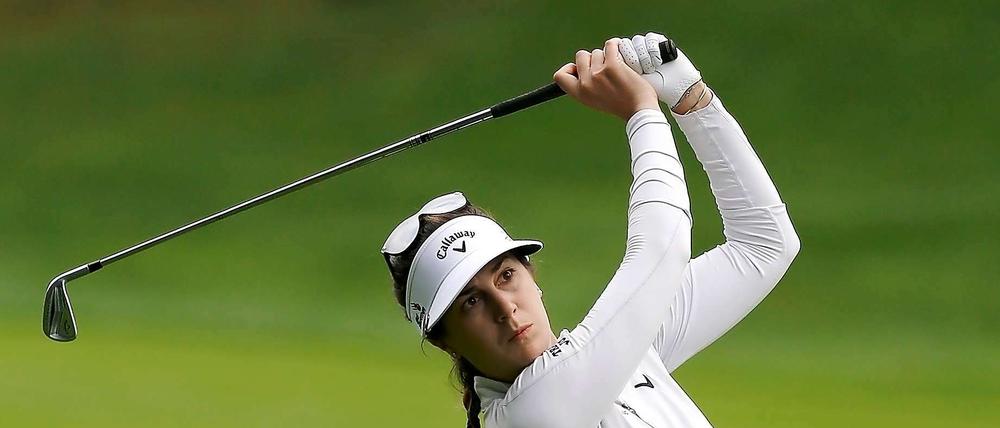 Deutschlands beste Golferin. Sandra Gal bei der Arbeit.