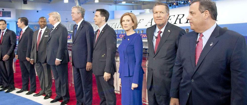 Eindeutig zu viele: die Kandidaten der Republikaner vor der TV-Debatte