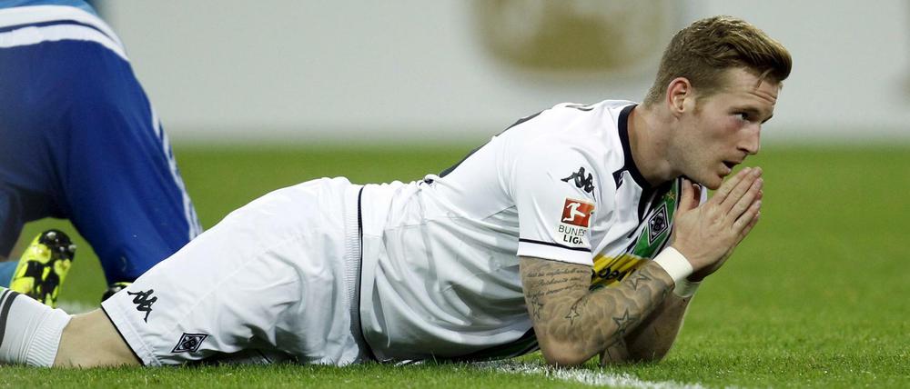 Andre Hahn hätte sich für sein erstes Champions-League-Spiel mit Borussia Mönchengladbach bessere Vorzeichen gewünscht.