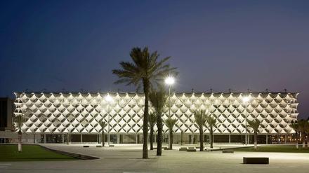 Die nationale "King Fahad" Bibliothek in Riad - ähnlich ikonisch werden auch die Metro-Stationen aussehen.