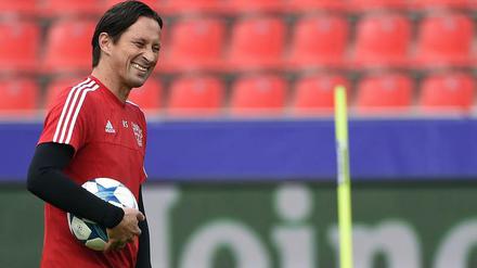 Gut gelaunt. Roger Schmidt erwartet gegen Borissow einen Sieg seiner Mannschaft.