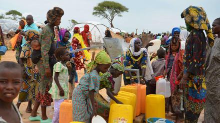 Nigerianische Flüchtlinge in einem Flüchtlingscamp im Niger. 