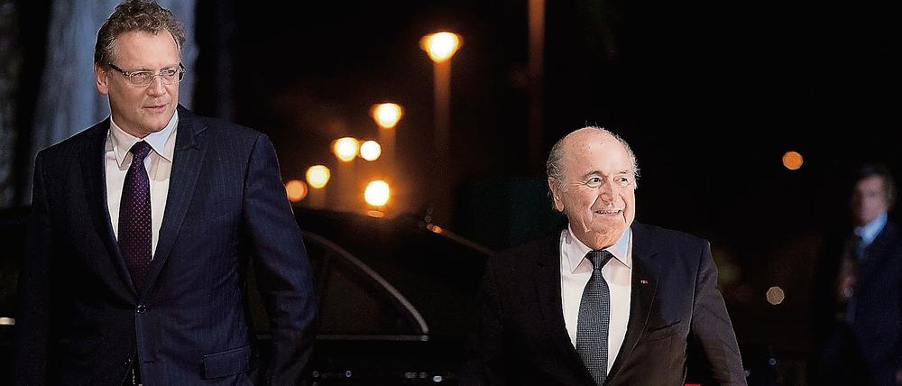 Fifa-Präsident Joseph Blatter (r.) und Generalsekretär Jerome Valcke.