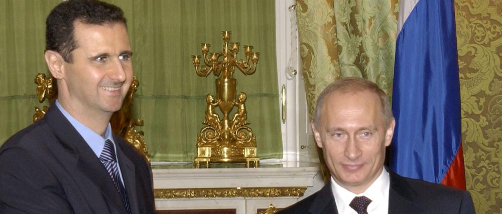 Gute Beziehung: Syriens Machthaber Bashar al-Assad (l.) und Russlands Präsident Wladimir Putin.