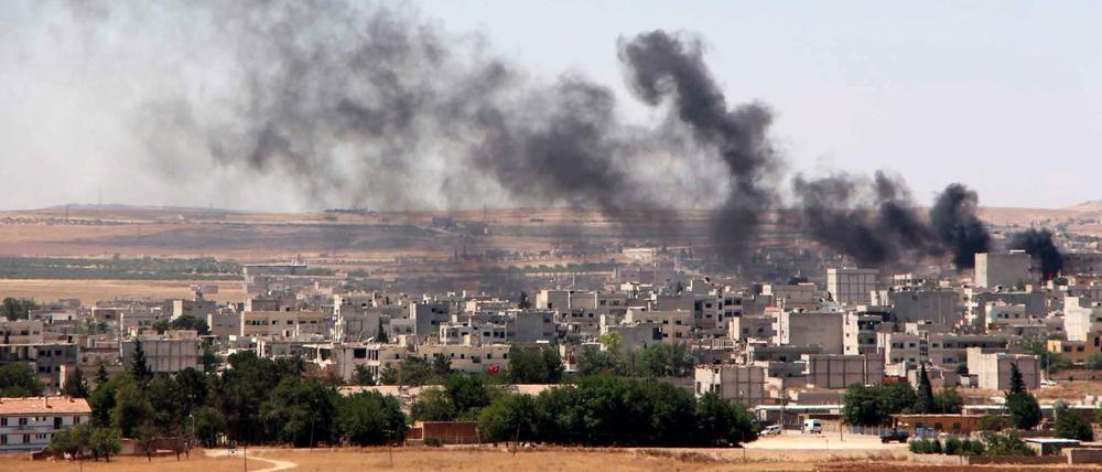 Kampf um die syrische Grenzstadt Kobane.