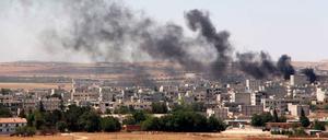 Kampf um die syrische Grenzstadt Kobane. 