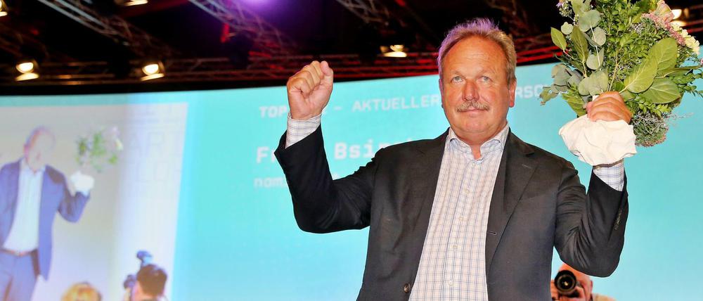 "Der ewige Vorsitzende": Frank Bsirske ist am Dienstag zum fünften Mal an die Spitze der Dienstleistungsgewerkschaft Verdi gewählt worden. 
