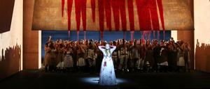 Catherine Naglestad als Kassandra in Hamburg.