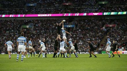 Volle Ränge im Wembley-Stadion. Bei der Rugby-WM in England normal, in Deutschland unvorstellbar.