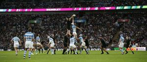 Volle Ränge im Wembley-Stadion. Bei der Rugby-WM in England normal, in Deutschland unvorstellbar.