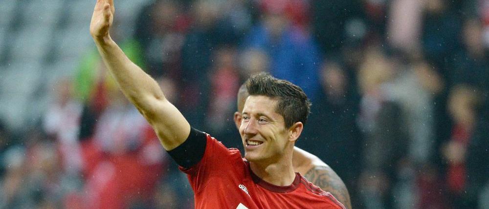 Fünf! Robert Lewandowski gelang gegen den VfL Wolfsburg Historisches.