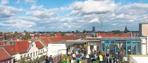 Angekommen: Der Dachgarten „Sharehaus Refugio“ in der Lenaustraße.