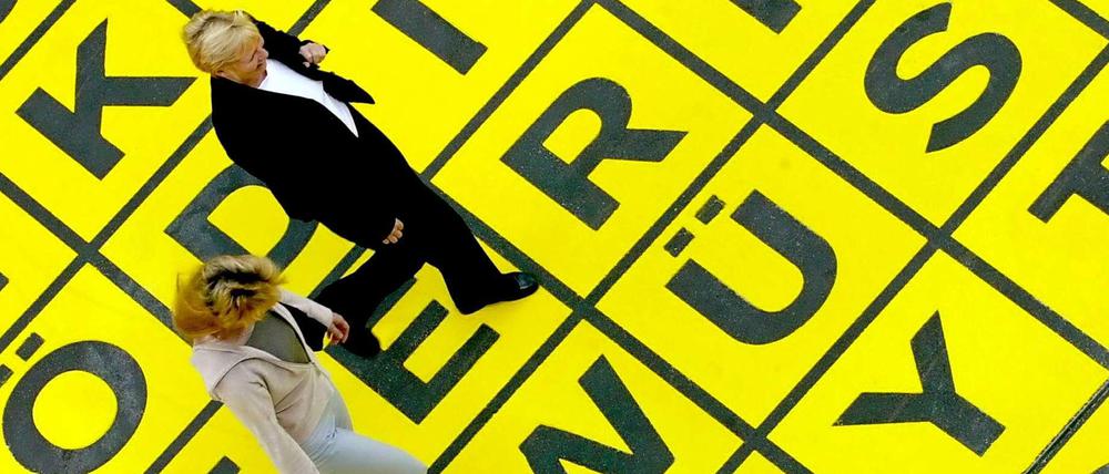 Das Buchstabenfeld am Eingang der Berlinischen Galerie