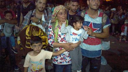 Nichts hält sie auf: Syrische Familie auf der griechischen Insel Lesbos Anfang September