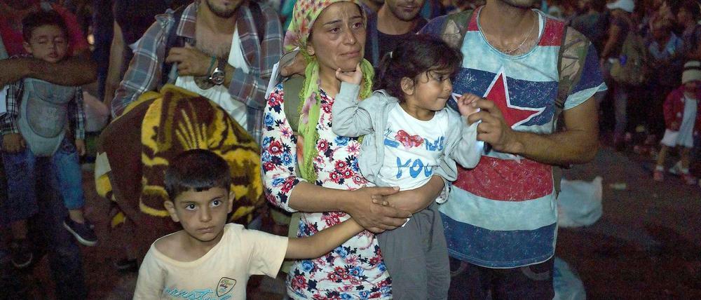 Nichts hält sie auf: Syrische Familie auf der griechischen Insel Lesbos Anfang September