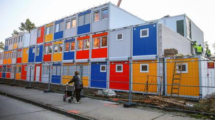 Eine aus Containern bestehende Unterkunft für Flüchtlinge in Berlin. Im Norden Syriens könnten nun ganze Städte in dieser Bauweise entstehen.