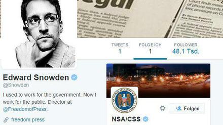 Vertauschte Rollen: Nun (ver)folgt Edward Snowden mal die NSA – zumindest auf Twitter.