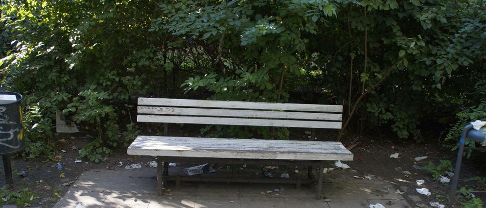 Das teils wild gewachsene Grün in der Anlage bietet Freiern und Junkies einen willkommenen Sichtschutz.