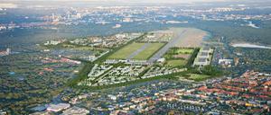 Arbeiten im Grünen. Der Umbau von Tegel zu einem Hightech-Standort ist wegen Budget-Kürzungen gefährdet. 