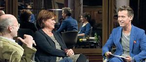 „Spiegel“-Literaturchef Volker Weidermann (re.), Christine Westermann und Kolumnist Maxim Biller sind die neue Stammbesetzung vom „Literarischen Quartett“.