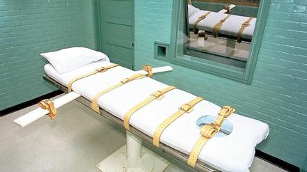 Die Todeszelle des berüchtigten Gefängnisses von Huntsville in Texas.