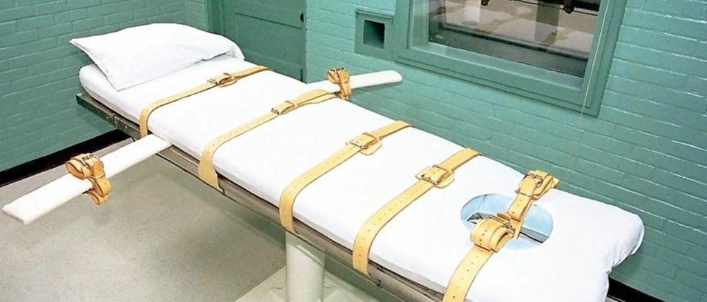 Die Todeszelle des berüchtigten Gefängnisses von Huntsville in Texas.