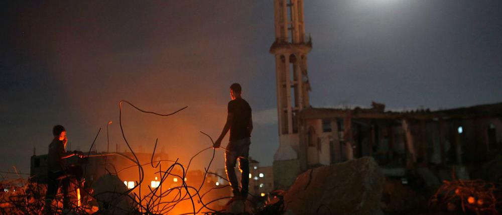 Jugendliche in Gaza-City. Die Spannungen zwischen Israelis und Palästinensern haben in den vergangenen Wochen wieder zugenommen.