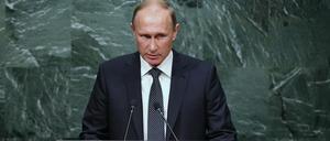 Der russische Präsident Wladimir Putin bei seiner Rede vor den Vereinten Nationen.