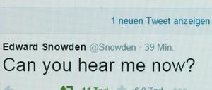 Der erste Tweet von Edward Snowden.