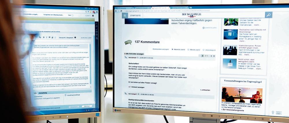 Arbeit am Diskurs: Die Community-Moderatoren haben eine wichtige Aufgabe beim Tagesspiegel. Kein Leserkommentar wird ungelesen im Forum veröffenlicht.