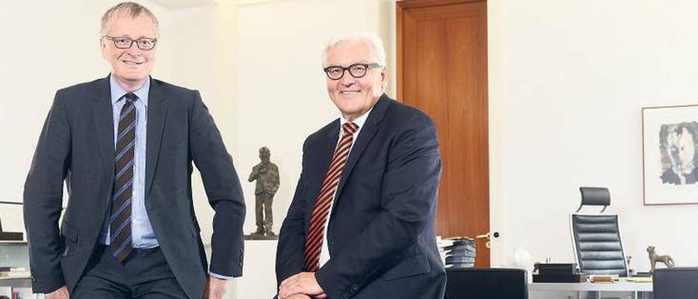 Stephan Steinlein und Frank-Walter Steinmeier: Nach ein, zwei Gesprächen war alles klar.