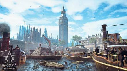 Vor Big Ben: Zu Lebzeiten von Queen Victoria war das Treiben auf der Themse noch etwas trubeliger. 