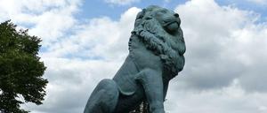 Ein markantes Wahrzeichen der einstigen Villenkolonie Alsen ist der Flensburger Löwe
