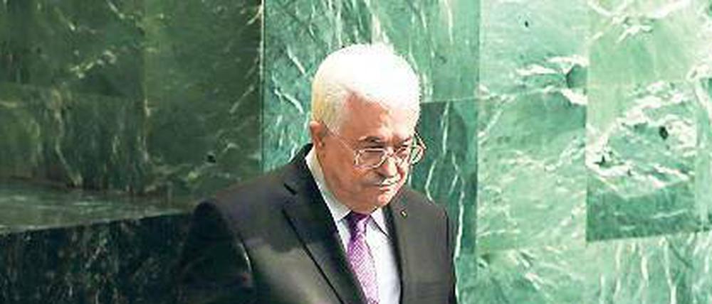 Und was nun? Präsident Mahmud Abbas nach seiner Rede vor den UN. 