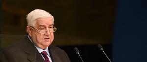 Syriens Außenminister Walid al-Muallim bei der UN-Generaldebatte in New York.