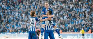 Auf dem Weg nach oben. Hertha BSC freut sich über eine erfolgreiche Zwischenbilanz.