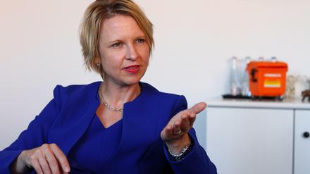Die Frau an der BSR-Spitze.