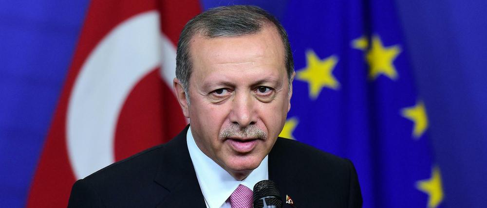 Recep Tayyip Erdogan in Brüssel. 