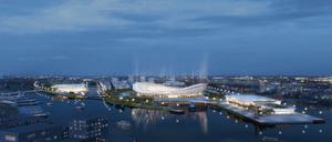 Hamburg leuchtet. Die Olympischen Spiele sollen die Hansestadt längerfristig weiterentwickeln.