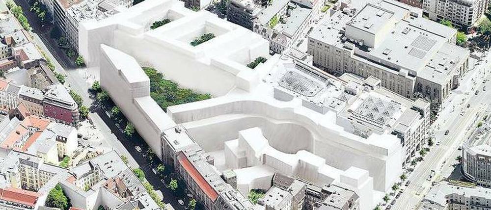 Runde Sache. In der öffentlichen Passage wollen die Architekten einen Platz anlegen. Auch eine „kulturelle Nutzung“ in dem früheren Tacheles-Altbau ist versprochene Sache.