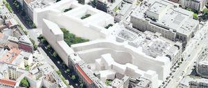 Runde Sache. In der öffentlichen Passage wollen die Architekten einen Platz anlegen. Auch eine „kulturelle Nutzung“ in dem früheren Tacheles-Altbau ist versprochene Sache. 