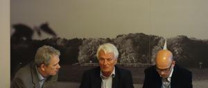 Das Thema "Wie weiter mit dem Bahnhof Wannsee?" sei verzwickt, stellte Stefan Schlede (Mitte) schon zu Beginn der Veranstaltung fest
