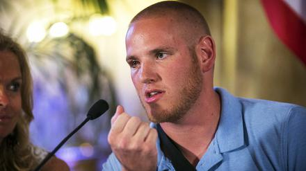Spencer Stone hatte im August zusammen mit zwei Freunden einen Angreifer in einem Thalys-Schnellzug überwältigt.