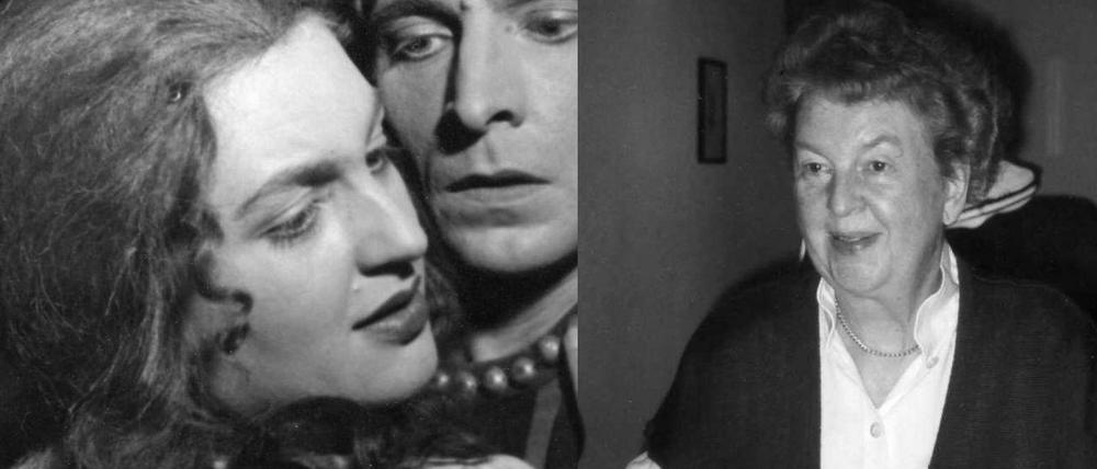 Jolande Wussow 1927-2015. Links in ihrer letzten Rolle als Konstanze in "Der Bettler unter der Treppe"